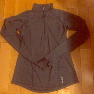 Grey Fitted Reebok PlayDry Quarter Zip